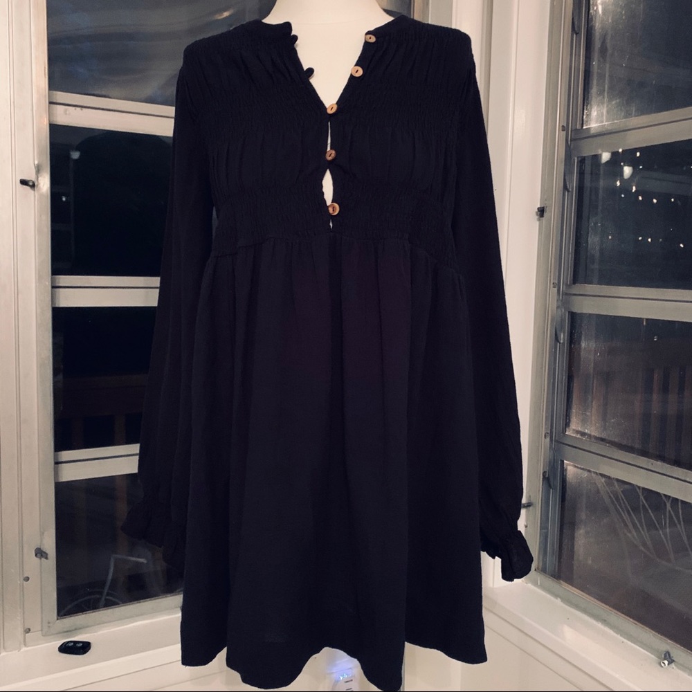 Free People Smocked Babydoll Dress